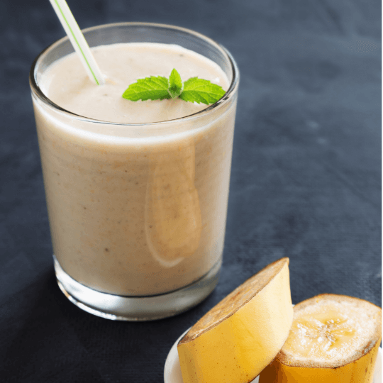 生はちみつと豆乳バナナスムージー